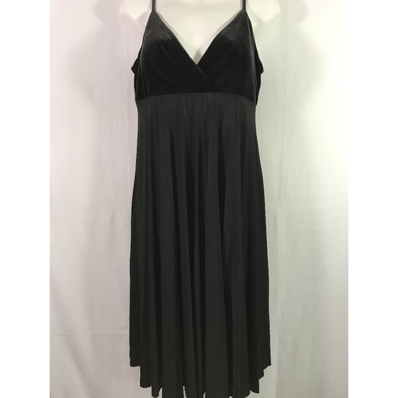 AB Studio LBD Black Sleeveless Midi Dress Evening Holiday - Picture 1 of 10